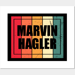 Personalized Marvin Name Vintage Styles Purple Color 70s 80s 90s Posters and Art